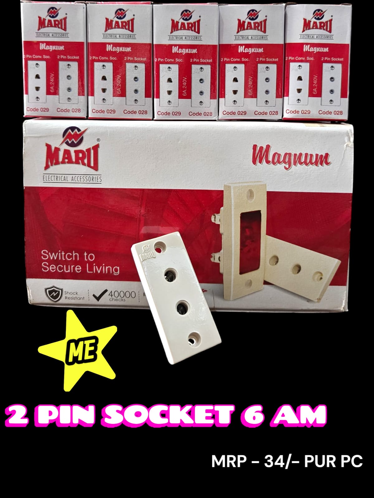 2 PIN SOCKET  MARU
